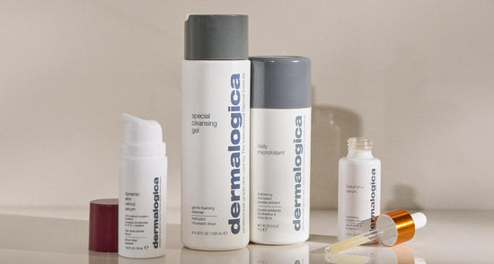 dynamic skin retinol serum, special cleansing gel, daily microfoliant, and biolumin-c serum