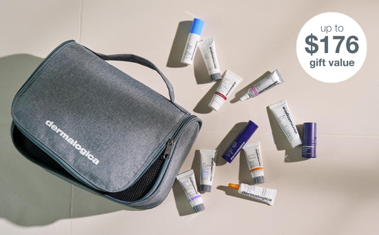 dermalogica minis with travel bag