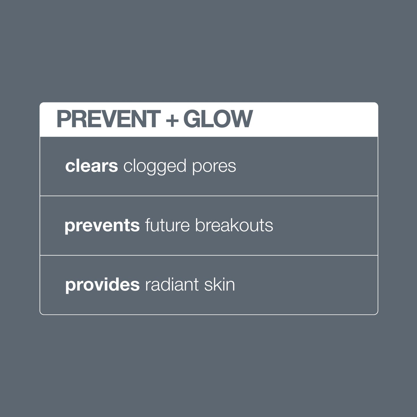 clear start prevent + glow benefits 