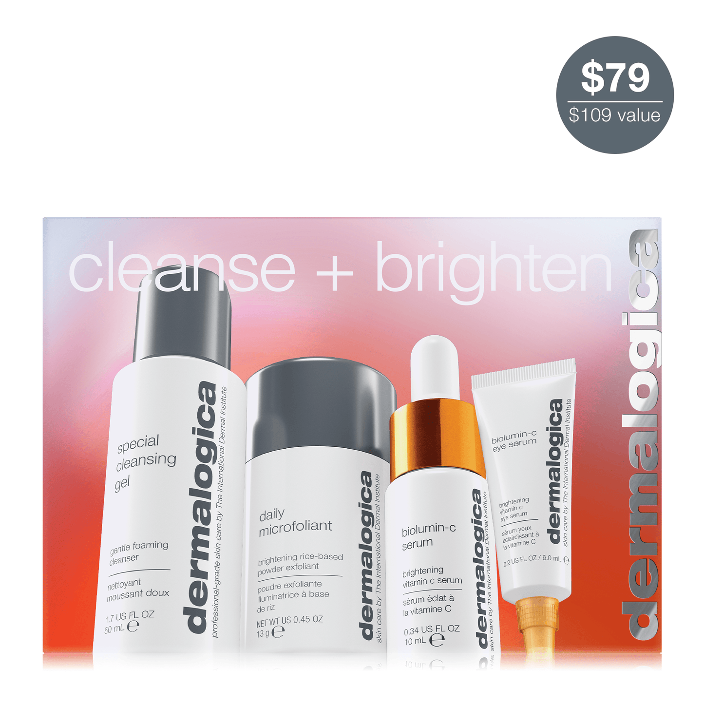 cleanse + brighten set with value 