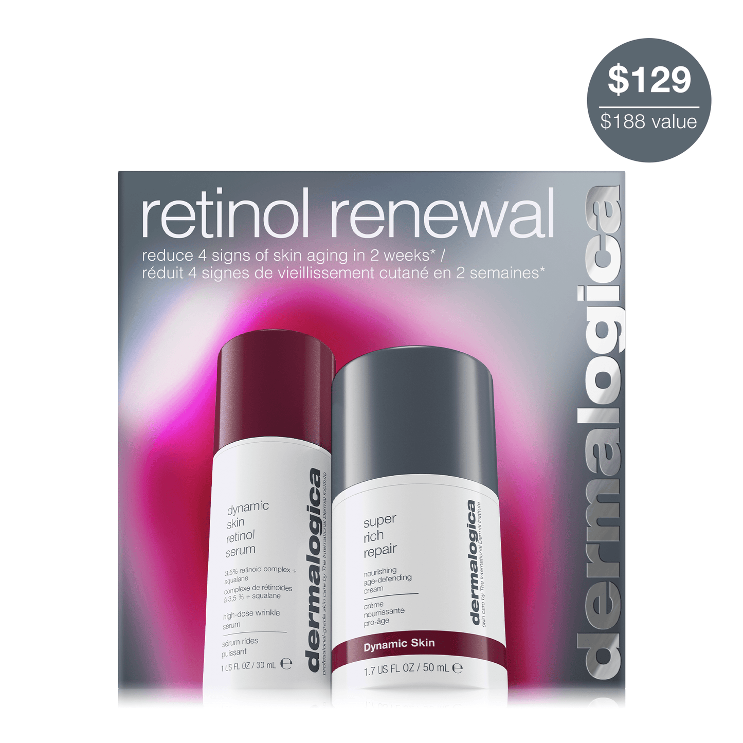 retinol + renewal set with value 