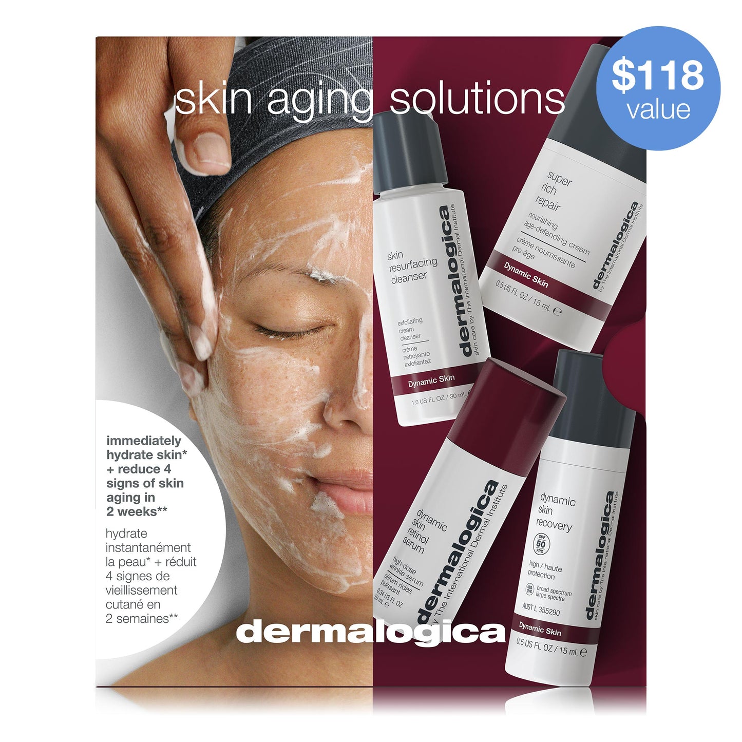 skin aging solutions kit carton 