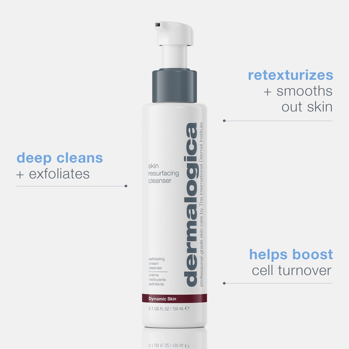 skin resurfacing cleanser bottle with benefits 