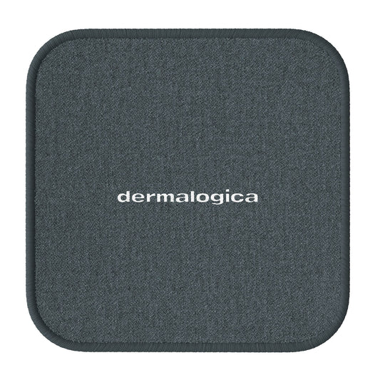 gray dermalogica towel